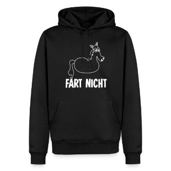 Pferd Färt Reiter Pferde Reitsport - Männer Premium Bio Hoodie - Schwarz - Vorne - Nico (187cm)