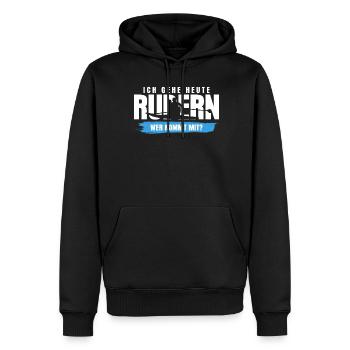 Rudern Kanu Kajak Ruderer Rudersport - Männer Premium Bio Hoodie - Schwarz - Vorne - Nico (187cm)