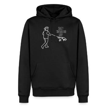 Mantrailing Lady Suchhund Mantrailer - Männer Premium Bio Hoodie - Schwarz - Vorne - Nico (187cm)