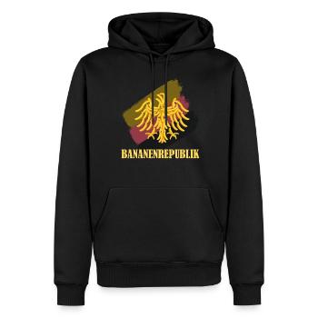 Deutschland Bananenrepublik - Männer Premium Bio Hoodie - Schwarz - Vorne - Nico (187cm)