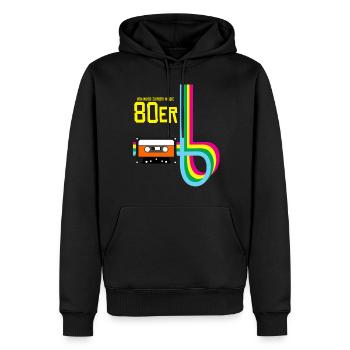 80s Disco 80s Party 1980 - Men’s Premium Organic Hoodie - black - Front - Nico (187cm)