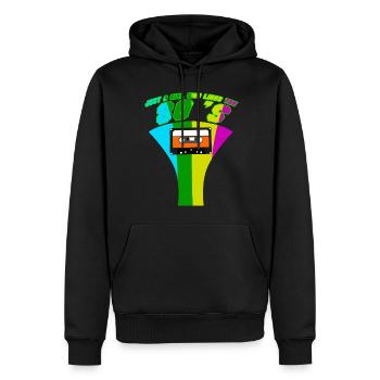 80s Party Girl 80er Disco - Männer Premium Bio Hoodie - Schwarz - Vorne - Nico (187cm)