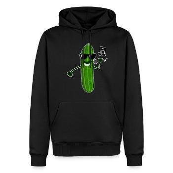 Gurke singt Sänger Gurken - Männer Premium Bio Hoodie - Schwarz - Vorne - Nico (187cm)