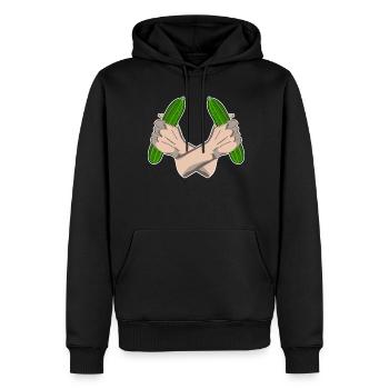 Gurke Gemüsegärtner Gurken - Männer Premium Bio Hoodie - Schwarz - Vorne - Nico (187cm)