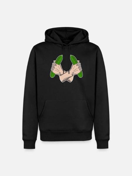 Gurke Gemüsegärtner Gurken - Männer Premium Bio Hoodie - Schwarz