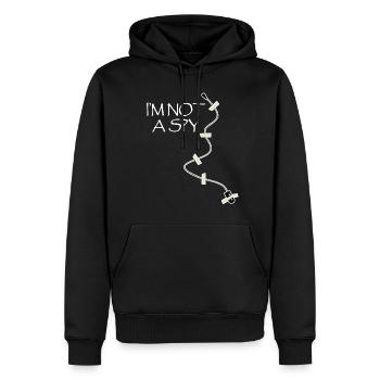 Abhörgerät Geheimagent Mikofon Spion - Männer Premium Bio Hoodie - Schwarz - Vorne - Nico (187cm)