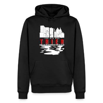 Trier Spruch Witz Trierer - Männer Premium Bio Hoodie - Schwarz - Vorne - Nico (187cm)
