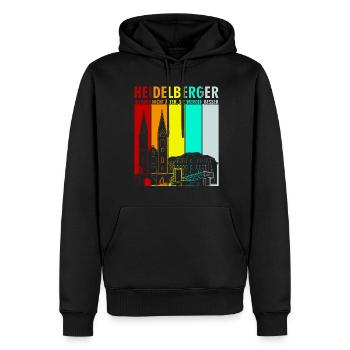 Heidelberg Kirche Heidelberger - Männer Premium Bio Hoodie - Schwarz - Vorne - Nico (187cm)
