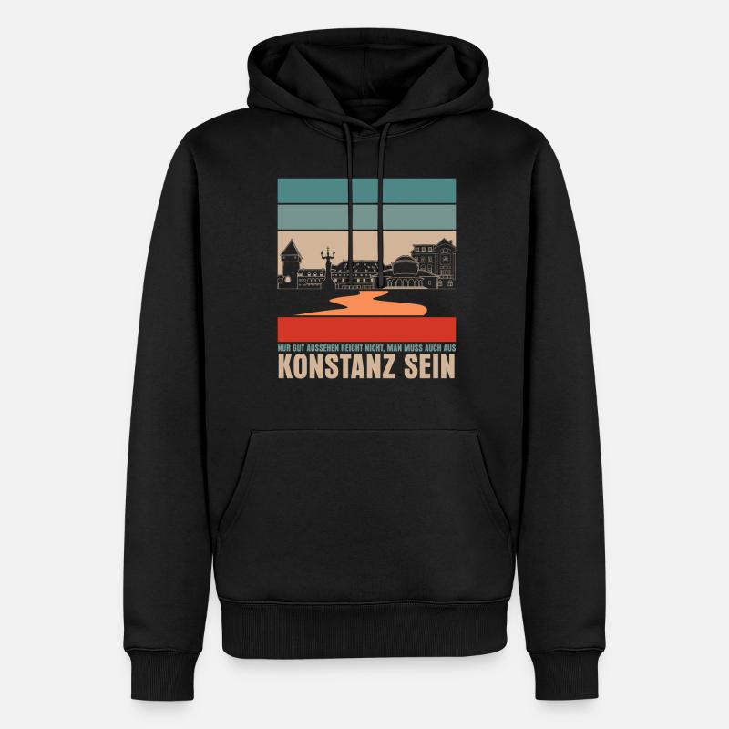 Konstanz Bodensee Witz Konstanzer - Männer Premium Bio Hoodie - Schwarz