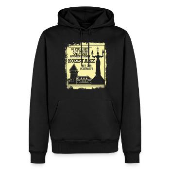 Bodensee Konstanzer Konstanz - Männer Premium Bio Hoodie - Schwarz - Vorne - Nico (187cm)