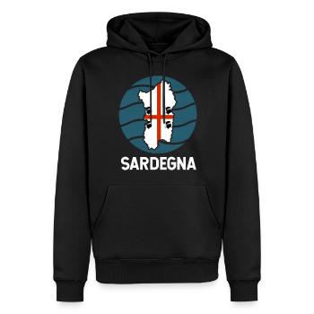 Sardinien Flagge - Männer Premium Bio Hoodie - Schwarz - Vorne - Nico (187cm)