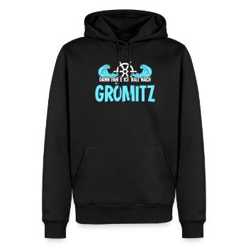 Grömitz Urlaub - Männer Premium Bio Hoodie - Schwarz - Vorne - Nico (187cm)