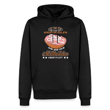 Mettbrötchen Mettigel Mett - Männer Premium Bio Hoodie - Schwarz - Vorne - Nico (187cm)