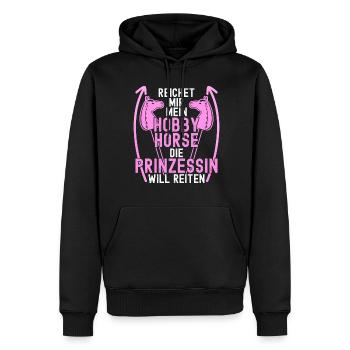 Hobby Horse Hobbyhorse Steckenpferd - Männer Premium Bio Hoodie - Schwarz - Vorne - Nico (187cm)