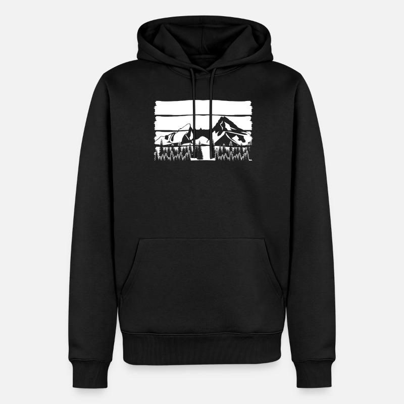 Watzmann Watzmann Massif - Sweat à capuche Premium bio Homme - noir