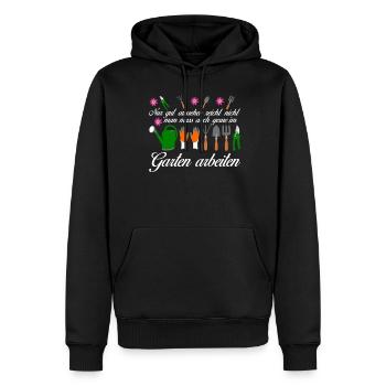 Garten Galabau Galabauer Gärtner - Männer Premium Bio Hoodie - Schwarz - Vorne - Nico (187cm)