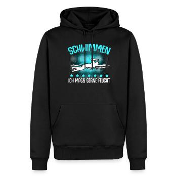 Schwimmen Schwimmer Schwimmtrainer - Männer Premium Bio Hoodie - Schwarz - Vorne - Nico (187cm)