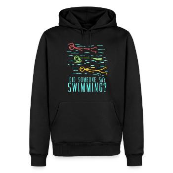 Schwimmer Schwimmtrainer Schwimmbad - Männer Premium Bio Hoodie - Schwarz - Vorne - Nico (187cm)