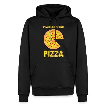 Pizza Spruch Pizzabäcker Pizzaria - Männer Premium Bio Hoodie - Schwarz - Vorne - Nico (187cm)