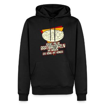 Bratkartoffeln Spruch Bratkartoffel - Männer Premium Bio Hoodie - Schwarz - Vorne - Nico (187cm)