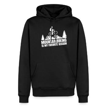 VTT VTT - Sweat à capuche Premium bio Homme - noir - Devant - Nico (187cm)