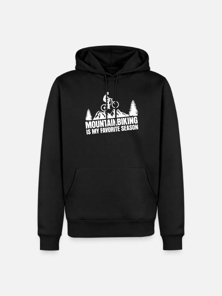 Mountainbike mountainbikere - Herre Premium økologisk hoodie - sort