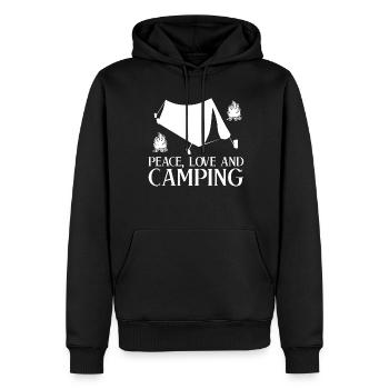 Camping Camping Camping Tent Outdoor - Men’s Premium Organic Hoodie - black - Front - Nico (187cm)