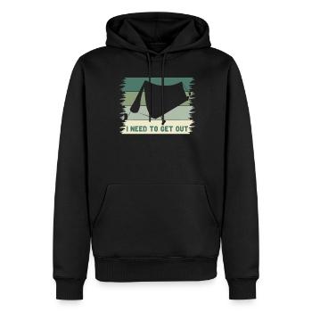 Camping Camping Tente de camping en plein air - Sweat à capuche Premium bio Homme - noir - Devant - Nico (187cm)
