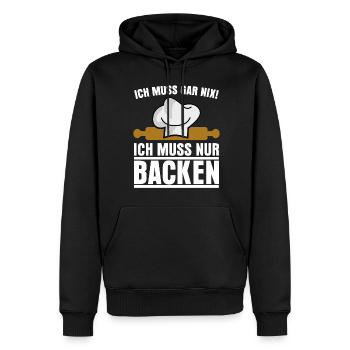 Konditor Zuckerbäcker Backen Konditorei - Männer Premium Bio Hoodie - Schwarz - Vorne - Nico (187cm)