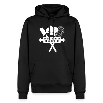 Bäcker Bäckerei Backen - Männer Premium Bio Hoodie - Schwarz - Vorne - Nico (187cm)