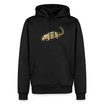 Ratten Maus Mäuse bunte Ratte - Männer Premium Bio Hoodie - Schwarz - Vorne - Nico (187cm)
