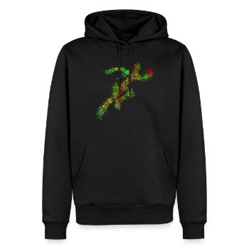 Course à pied Course Course Course - Sweat à capuche Premium bio Homme - noir - Devant - Nico (187cm)