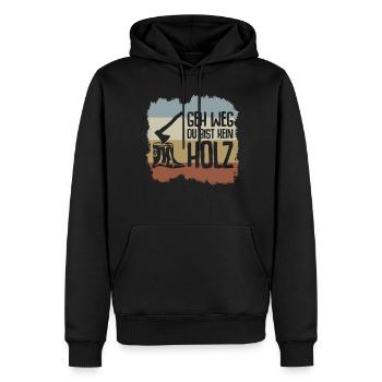 Holz hacken Axt Waldarbeiter Holzfäller - Männer Premium Bio Hoodie - Schwarz - Vorne - Nico (187cm)