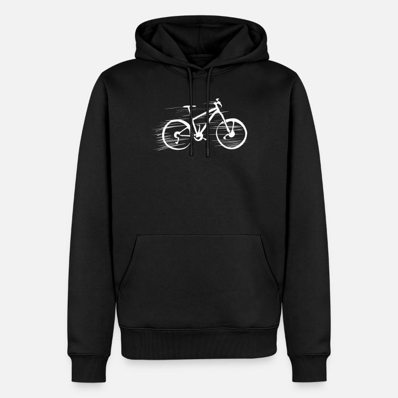 Vélo VTT Cyclistes Cyclistes - Sweat à capuche Premium bio Homme - noir