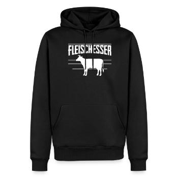 Fleischesser Fleisch Grillen Metzger - Männer Premium Bio Hoodie - Schwarz - Vorne - Nico (187cm)