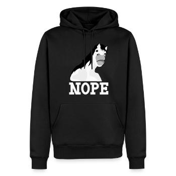 Cheval pas de rejet de protestation non contre - Sweat à capuche Premium bio Homme - noir - Devant - Nico (187cm)