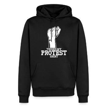 Protest Rejection No No - Men’s Premium Organic Hoodie - black - Front - Nico (187cm)