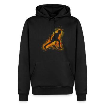 Stick shooter Curling Stick sports - Men’s Premium Organic Hoodie - black - Front - Nico (187cm)