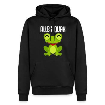 Frosch Frösche Alles Quak - Männer Premium Bio Hoodie - Schwarz - Vorne - Nico (187cm)