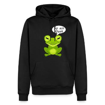 Frosch Frösche - Männer Premium Bio Hoodie - Schwarz - Vorne - Nico (187cm)