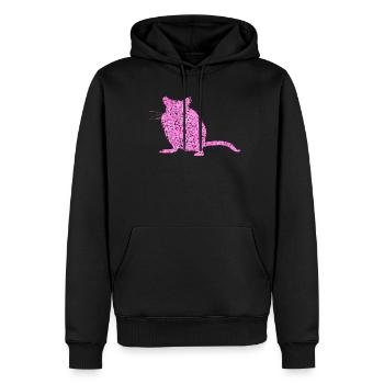 Rennmaus aus Blüten Rennmäuse - Männer Premium Bio Hoodie - Schwarz - Vorne - Nico (187cm)
