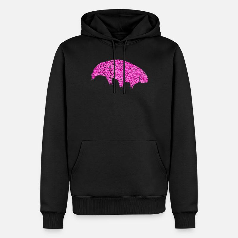 Tardigrade Wasserbär Herzen Bärtierchen - Männer Premium Bio Hoodie - Schwarz