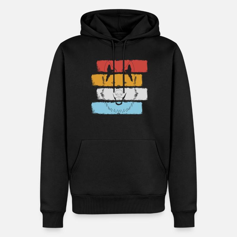 Weißer Schäferhund Schäferhunde - Männer Premium Bio Hoodie - Schwarz