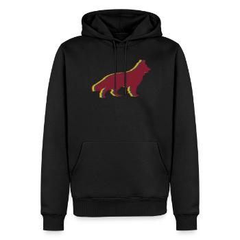 Chiens de berger Retro Chien de berger blanc - Sweat à capuche Premium bio Homme - noir - Devant - Nico (187cm)