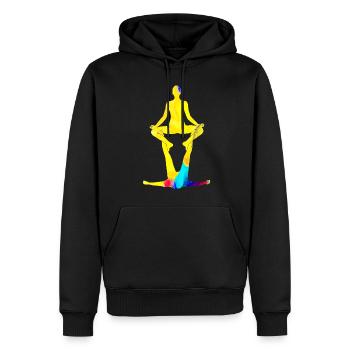 Acroyoga Acro Yoga - Männer Premium Bio Hoodie - Schwarz - Vorne - Nico (187cm)