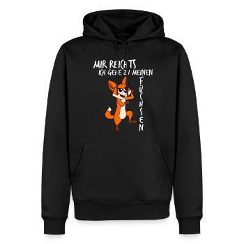 Fuchs Füchse - Männer Premium Bio Hoodie - Schwarz - Vorne - Nico (187cm)