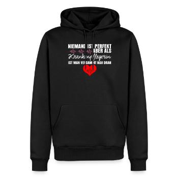 Krankenschwester lustig Krankenpflegerin - Männer Premium Bio Hoodie - Schwarz - Vorne - Nico (187cm)