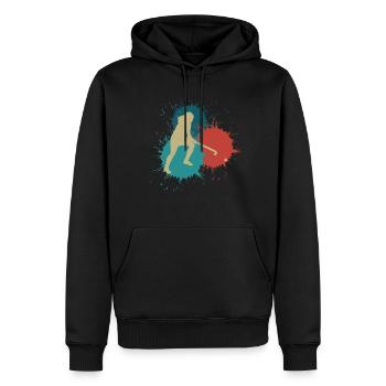 Joueur de hockey Joueur de hockey sur gazon - Sweat à capuche Premium bio Homme - noir - Devant - Nico (187cm)