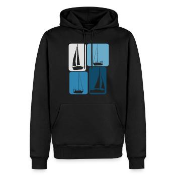 Segeln Segler Boote Segelboot - Männer Premium Bio Hoodie - Schwarz - Vorne - Nico (187cm)