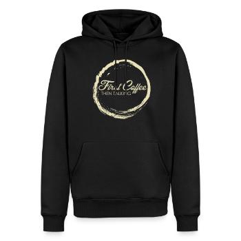 Kaffee Kaffetrinker Büro Kaffeeliebhaber - Männer Premium Bio Hoodie - Schwarz - Vorne - Nico (187cm)